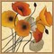 Pumpkin Poppies II by Shirley Novak 16-in. W x 16-in. H. Canvas Wall Art Print Framed in Natural